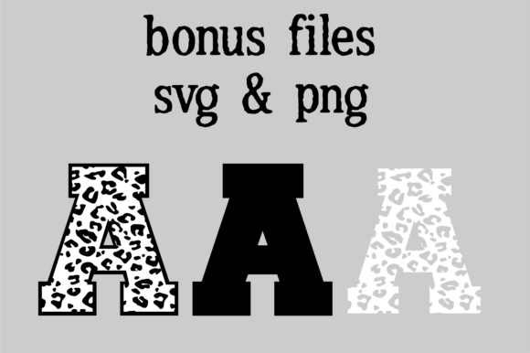 Leopard Varsity Font PNG with transparent background - Preview 2