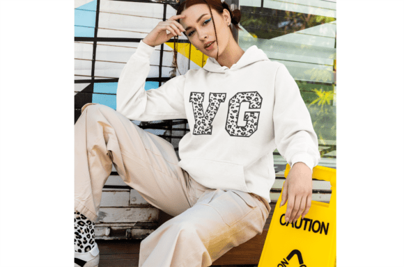 Leopard Varsity Font PNG with transparent background - Preview 3