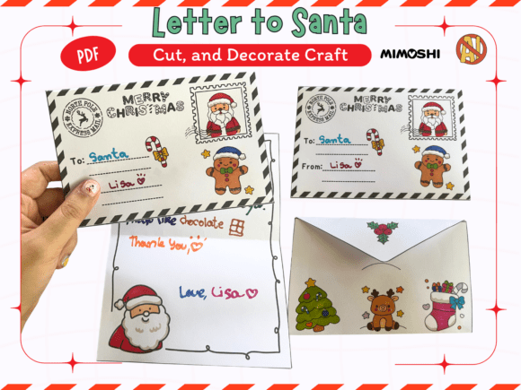 Letter to Santa Craft Worksheets