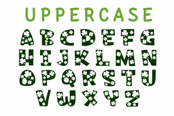 Luck Clover Font PNG with transparent background - Preview 3