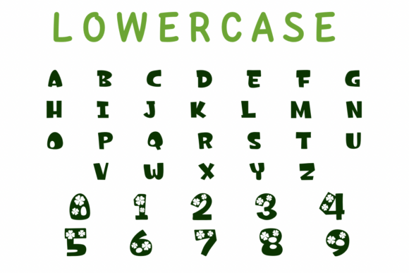 Luck Clover Font PNG with transparent background - Preview 4