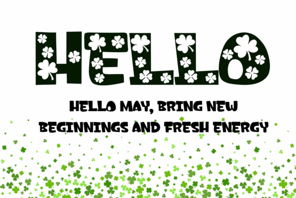 Luck Clover Font PNG with transparent background - Preview 5