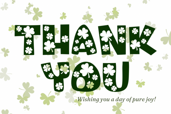 Luck Clover Font PNG with transparent background - Preview 6