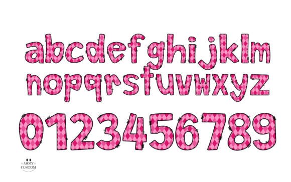 Plaid Pink Font font preview - 2