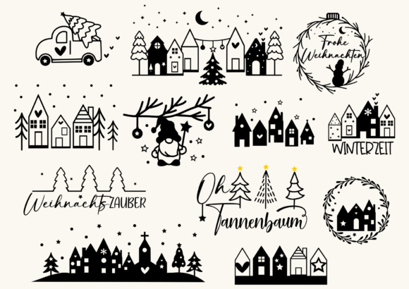 Plotterdatei Weihnachten Svg Bundle