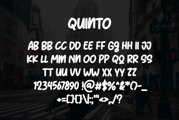 Quinto Font PNG with transparent background - Preview 1