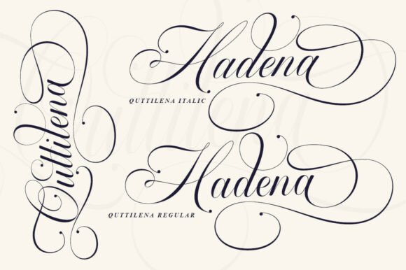 Quttilena Font PNG with transparent background - Preview 4