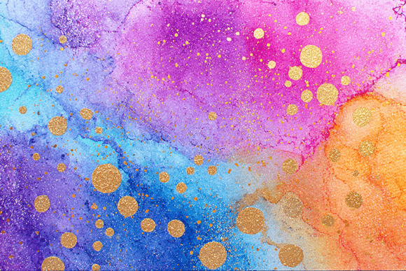 Rainbow Gold Watercolor Texture
