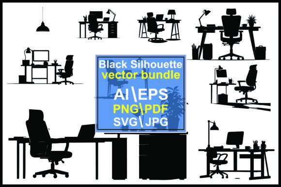 Silhouette Home Office Setup Desk Bundle