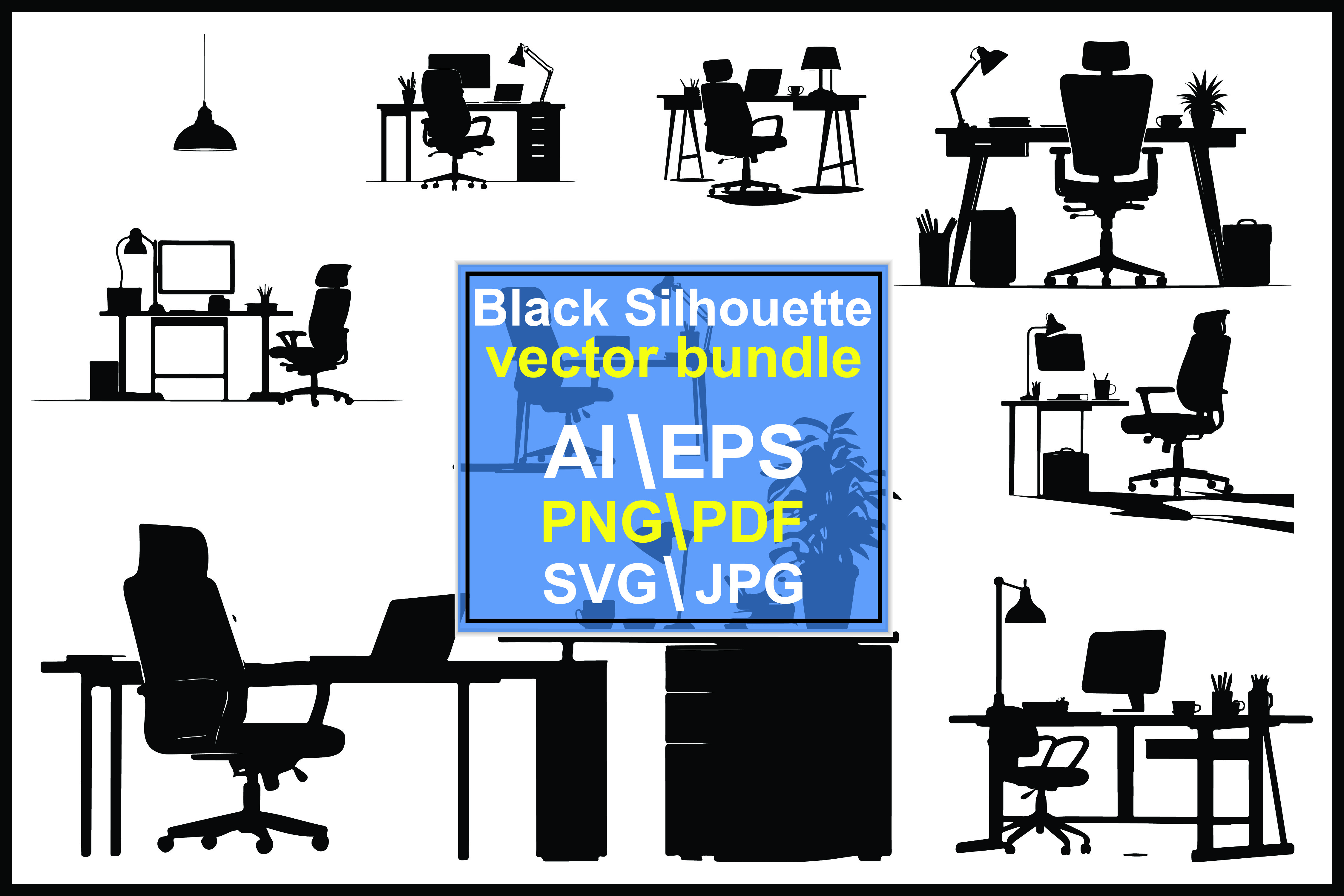 Silhouette Home Office Setup Desk Bundle