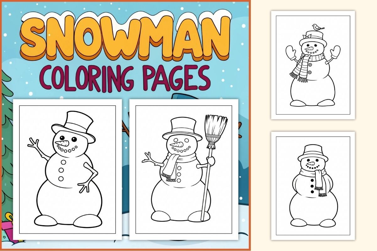 Snowman Coloring Pages for Kids
