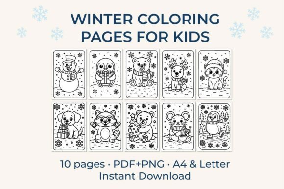 Winter Coloring Pages for Kids