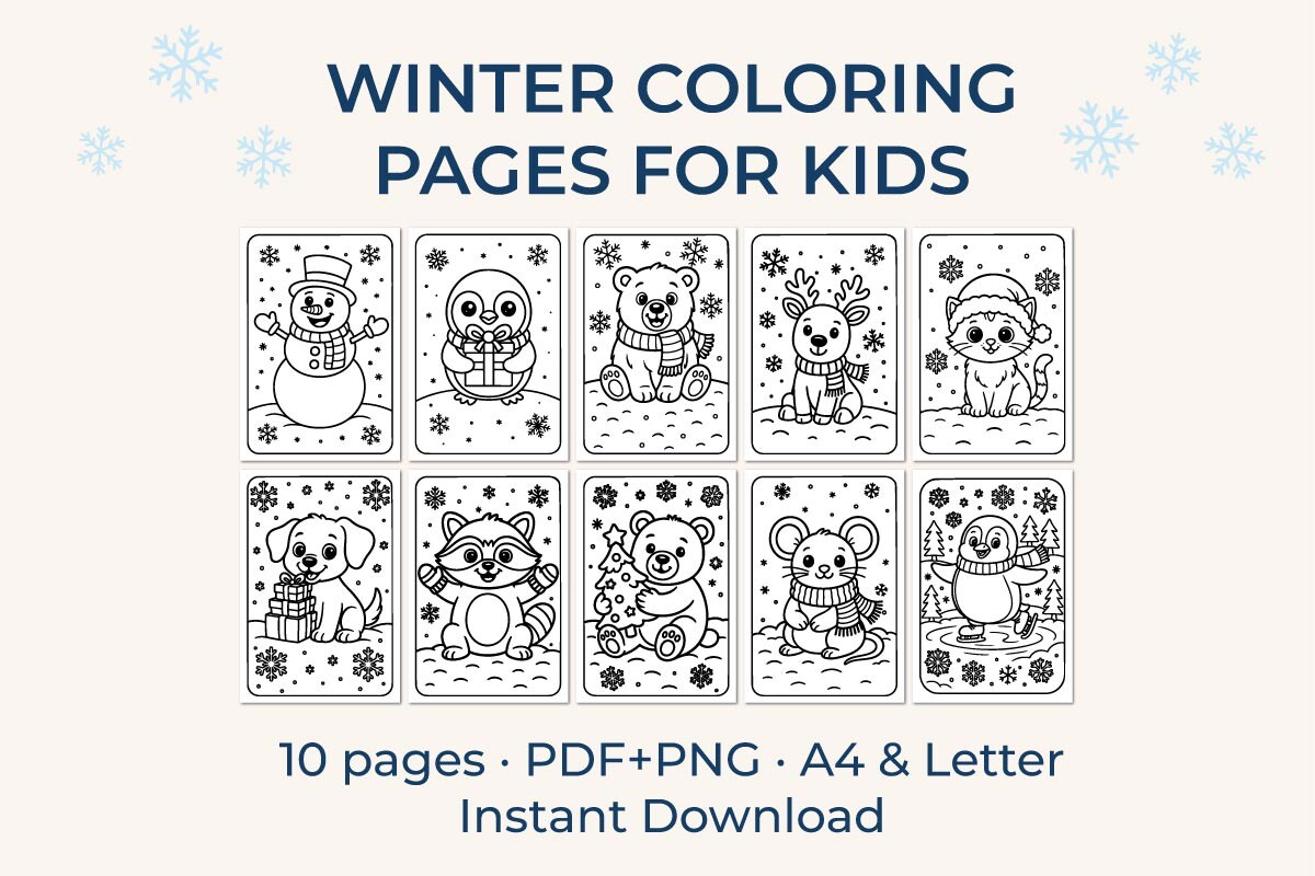 Winter Coloring Pages for Kids