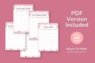 2026 Flower Calendar Canva Template PDF Graphic by SnapyBiz · Creative ...