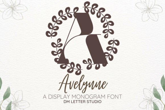 Avelynne Monogram Decorative Font By Sharon ( DmStudio )
