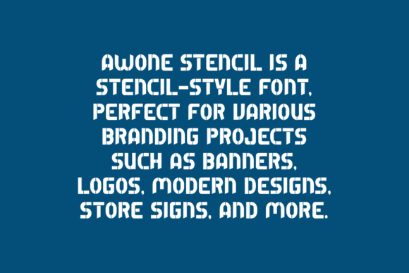 Awone Stencil Font - Preview 4
