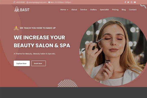 Beauity salon & spa HTML Template