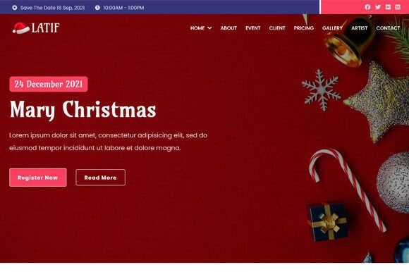 Christmas Event HTML Template