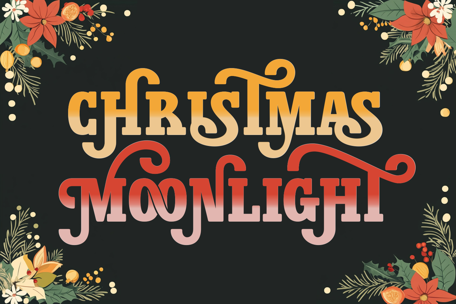 Christmas Moonlight Font - photo 1