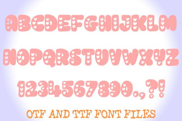 Cute Love Heart Font - Preview 1