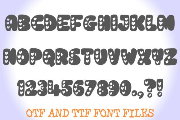 Cute Love Heart Font - Preview 2