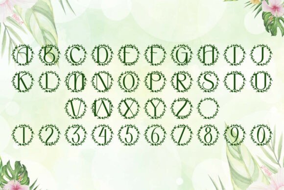 Florcrest Monogram Font PNG with transparent background - Preview 3