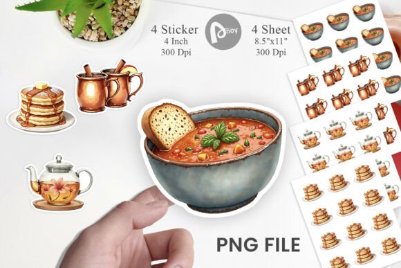 Hygge Kitchen Cozy Winter Stickers Graphics