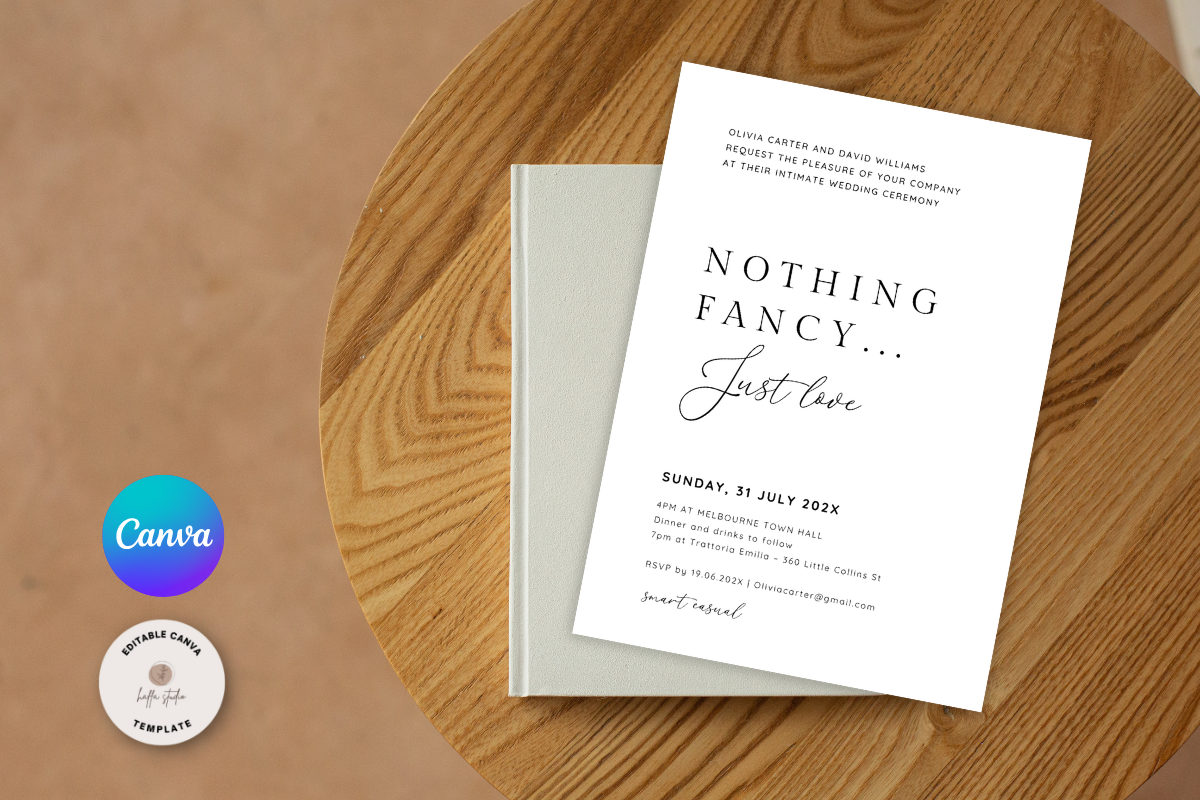 Intimate Wedding Invitation Template