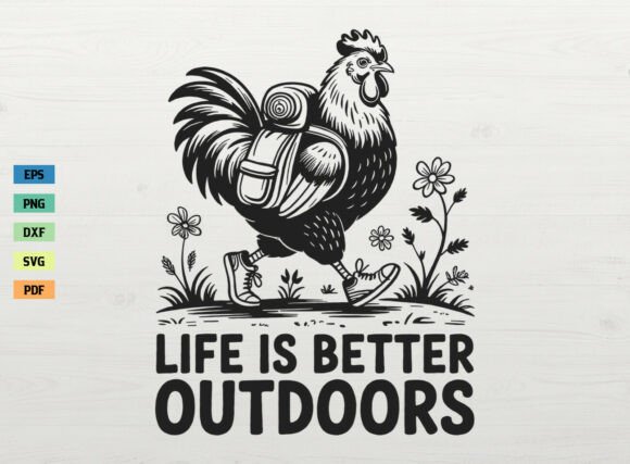 Life is Better Outdoors SVG Hiking Shirt Graphic Crafts By SvgDesignHouse