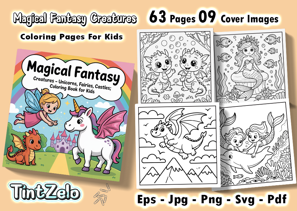Magical Fantasy Creatures Coloring Pages