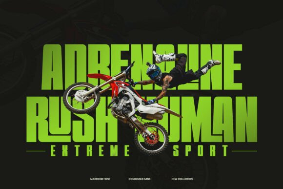 Maxcond Font PNG with transparent background - Preview 3