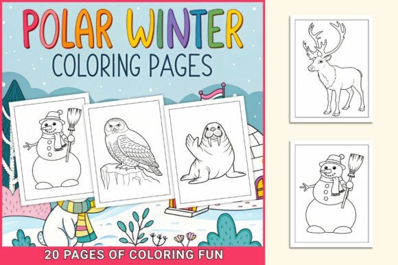 Polar Winter Coloring Pages for Kids