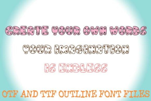 Puppy Paws Font PNG with transparent background - Preview 2