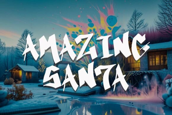 Santoria Graffiti Font PNG with transparent background - Preview 3