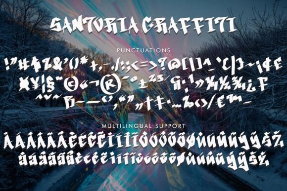 Santoria Graffiti Font PNG with transparent background - Preview 5