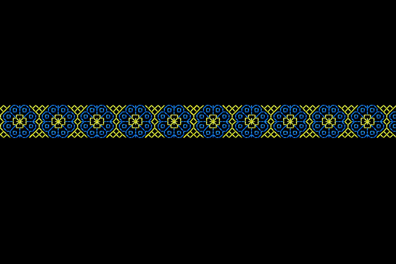 Set Border Black Work Embroidery Design