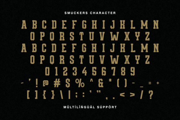 Smuckers Font PNG with transparent background - Preview 1