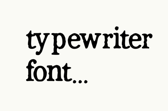 Typewriter Serif Font By wtl.typography