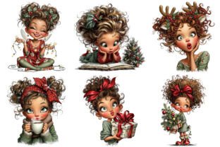 Whimsical Christmas Girl Clipart Graphic by CraftNest · Creative Fabrica