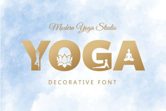 Preview specimen of Yoga decorative font