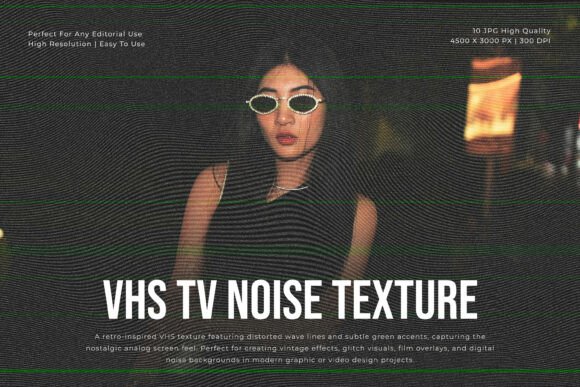 10 VHS TV Noise Texture