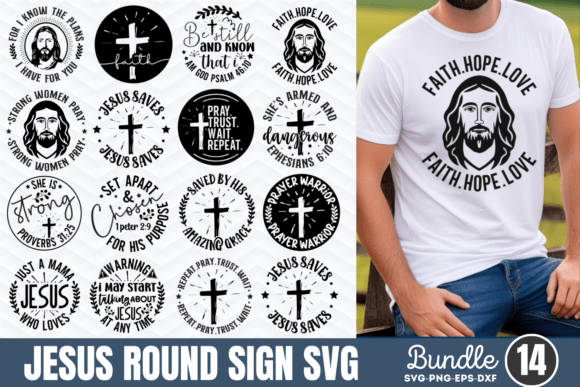 2424 Christian Quotes Bundle Svg Designs & Graphics