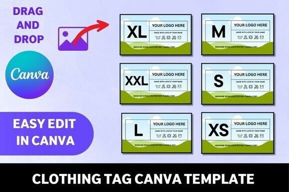 Clothing Tag Canva Template Bundle