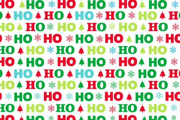 Colorful HO HO Christmas Pattern