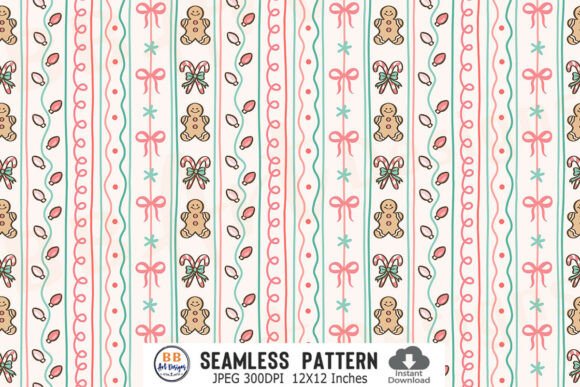 Coquette Christmas Pattern Candy Paper