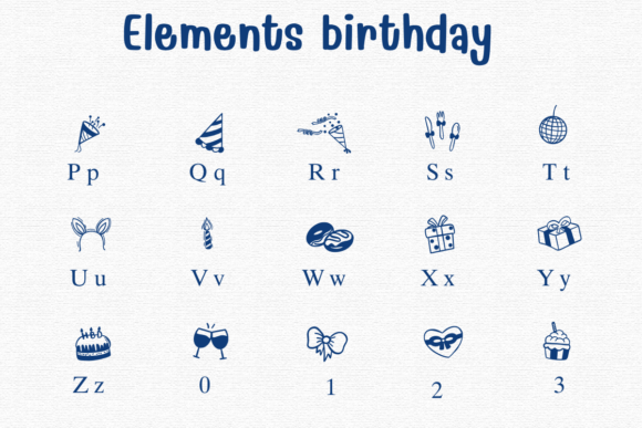 Elements Birthday Font - Preview 2