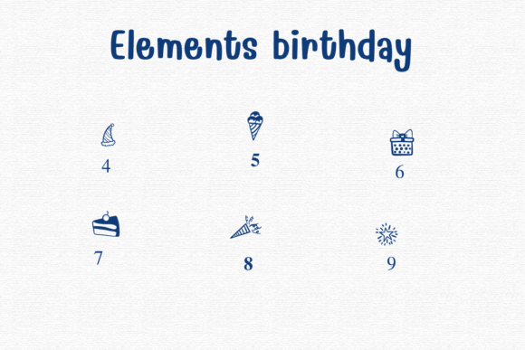 Elements Birthday Font - Preview 3