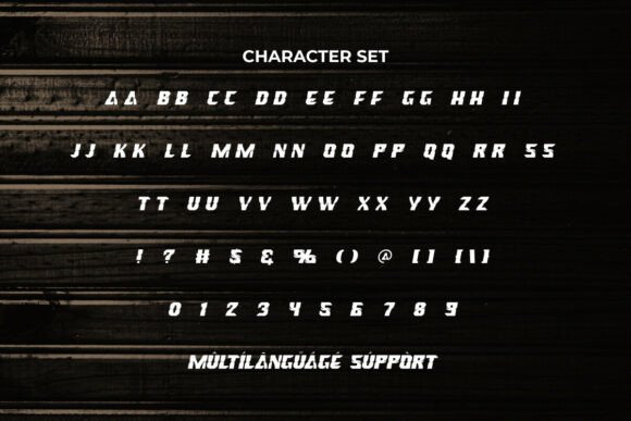 Fast Fight Font PNG with transparent background - Preview 2
