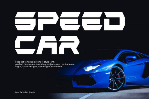 Fespot Stencil Font - Preview 1