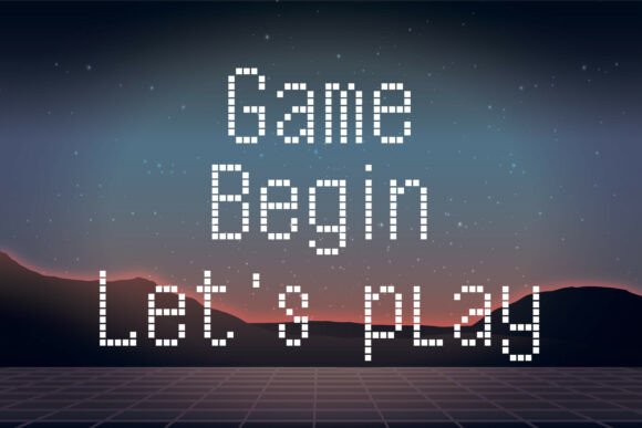 Gaming Square Font PNG with transparent background - Preview 2